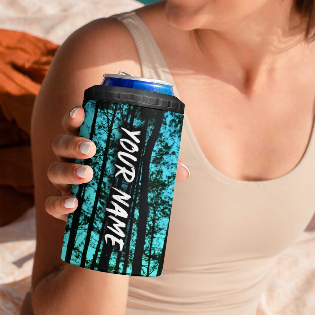 Crappie Fishing Customize Name 4 in 1 Can Cooler Tumbler Forest and Camo Background in Outdoor Fishing - Wonder Print Shop