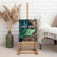 Crappie Fishing Customize Name Canvas Wall Art Forest and Camo Background in Outdoor Fishing - Wonder Print Shop