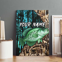 Crappie Fishing Customize Name Canvas Wall Art Forest and Camo Background in Outdoor Fishing - Wonder Print Shop