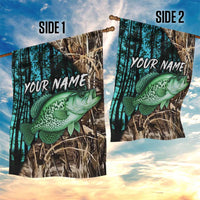 Crappie Fishing Customize Name Garden Flag Forest and Camo Background in Outdoor Fishing - Wonder Print Shop
