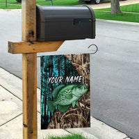 Crappie Fishing Customize Name Garden Flag Forest and Camo Background in Outdoor Fishing - Wonder Print Shop