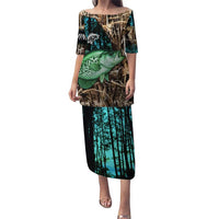 Crappie Fishing Customize Name Puletasi Forest and Camo Background in Outdoor Fishing - Wonder Print Shop