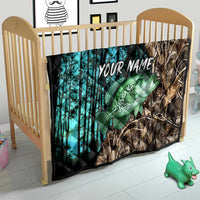 Crappie Fishing Customize Name Quilt Forest and Camo Background in Outdoor Fishing - Wonder Print Shop