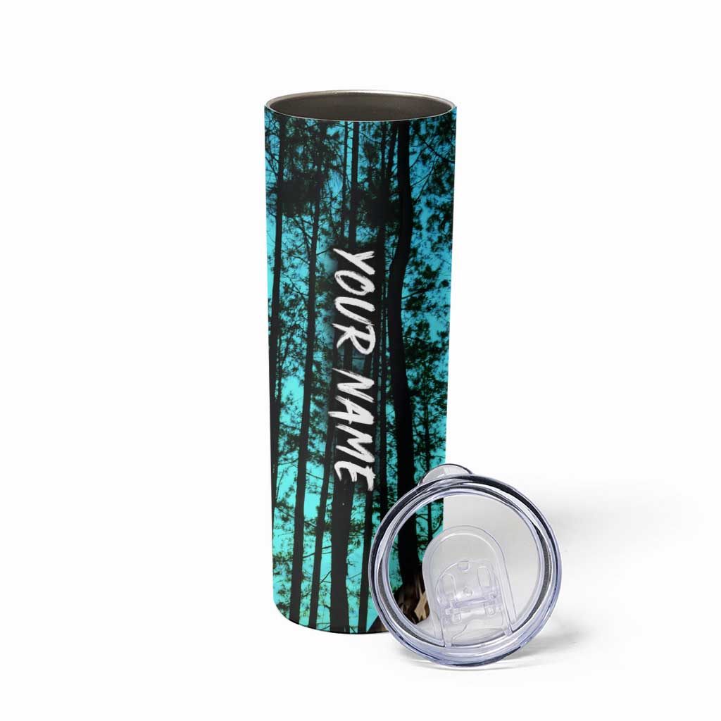 Crappie Fishing Customize Name Skinny Tumbler Forest and Camo Background in Outdoor Fishing - Wonder Print Shop