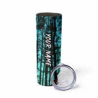 Crappie Fishing Customize Name Skinny Tumbler Forest and Camo Background in Outdoor Fishing - Wonder Print Shop