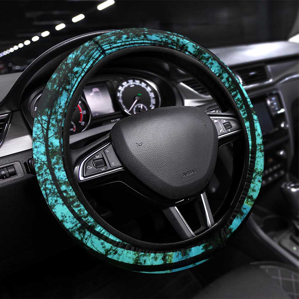 Crappie Fishing Customize Name Steering Wheel Cover Forest and Camo Background in Outdoor Fishing - Wonder Print Shop