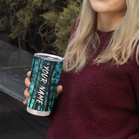 Crappie Fishing Customize Name Tumbler Cup Forest and Camo Background in Outdoor Fishing - Wonder Print Shop