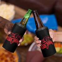 Bowling Team 4 in 1 Can Cooler Tumbler Red and Black Strike Graphic and Custom Name Section - Wonder Print Shop