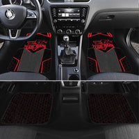 Bowling Team Car Mats Red and Black Strike Graphic and Custom Name Section - Wonder Print Shop