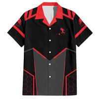 Bowling Team Family Matching Puletasi and Hawaiian Shirt Red and Black Strike Graphic and Custom Name Section - Wonder Print Shop