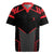 Bowling Team Rugby Jersey Red and Black Strike Graphic and Custom Name Section - Wonder Print Shop