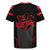 Bowling Team Rugby Jersey Red and Black Strike Graphic and Custom Name Section - Wonder Print Shop