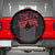 Bowling Team Spare Tire Cover Red and Black Strike Graphic and Custom Name Section - Wonder Print Shop