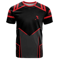 Bowling Team T Shirt Red and Black Strike Graphic and Custom Name Section - Wonder Print Shop