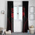 Bowling Team Window Curtain Red and Black Strike Graphic and Custom Name Section - Wonder Print Shop