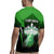 Bowling Team Design Rugby Jersey Green Strike Graphic and Custom Name Shield Accent - Wonder Print Shop