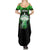 Bowling Team Design Summer Maxi Dress Green Strike Graphic and Custom Name Shield Accent - Wonder Print Shop