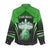 Bowling Team Design Women Casual Shirt Green Strike Graphic and Custom Name Shield Accent - Wonder Print Shop