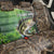 Personalized Bass Fishing Design Back Car Seat Cover Leaping Fish Graphic and Camouflage Green Water Splash Print - Wonder Print Shop