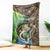 Personalized Bass Fishing Design Blanket Leaping Fish Graphic and Camouflage Green Water Splash Print - Wonder Print Shop