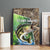 Personalized Bass Fishing Design Canvas Wall Art Leaping Fish Graphic and Camouflage Green Water Splash Print - Wonder Print Shop