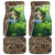 Personalized Bass Fishing Design Car Mats Leaping Fish Graphic and Camouflage Green Water Splash Print - Wonder Print Shop