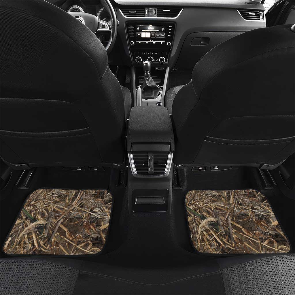 Personalized Bass Fishing Design Car Mats Leaping Fish Graphic and Camouflage Green Water Splash Print - Wonder Print Shop
