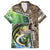 Personalized Bass Fishing Design Family Matching Long Sleeve Bodycon Dress and Hawaiian Shirt Leaping Fish Graphic and Camouflage Green Water Splash Print - Wonder Print Shop