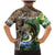 Personalized Bass Fishing Design Family Matching Mermaid Dress and Hawaiian Shirt Leaping Fish Graphic and Camouflage Green Water Splash Print - Wonder Print Shop