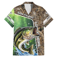 Personalized Bass Fishing Design Family Matching Mermaid Dress and Hawaiian Shirt Leaping Fish Graphic and Camouflage Green Water Splash Print - Wonder Print Shop