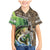Personalized Bass Fishing Design Family Matching Mermaid Dress and Hawaiian Shirt Leaping Fish Graphic and Camouflage Green Water Splash Print - Wonder Print Shop
