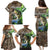 Personalized Bass Fishing Design Family Matching Puletasi and Hawaiian Shirt Leaping Fish Graphic and Camouflage Green Water Splash Print - Wonder Print Shop