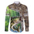 Personalized Bass Fishing Design Family Matching Short Sleeve Bodycon Dress and Hawaiian Shirt Leaping Fish Graphic and Camouflage Green Water Splash Print - Wonder Print Shop