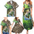 Personalized Bass Fishing Design Family Matching Summer Maxi Dress and Hawaiian Shirt Leaping Fish Graphic and Camouflage Green Water Splash Print - Wonder Print Shop