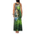 Personalized Bass Fishing Design Family Matching Tank Maxi Dress and Hawaiian Shirt Leaping Fish Graphic and Camouflage Green Water Splash Print - Wonder Print Shop