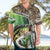 Personalized Bass Fishing Design Hawaiian Shirt Leaping Fish Graphic and Camouflage Green Water Splash Print - Wonder Print Shop