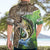 Personalized Bass Fishing Design Hawaiian Shirt Leaping Fish Graphic and Camouflage Green Water Splash Print - Wonder Print Shop