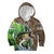 Personalized Bass Fishing Design Kid Hoodie Leaping Fish Graphic and Camouflage Green Water Splash Print - Wonder Print Shop