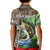 Personalized Bass Fishing Design Kid Polo Shirt Leaping Fish Graphic and Camouflage Green Water Splash Print - Wonder Print Shop
