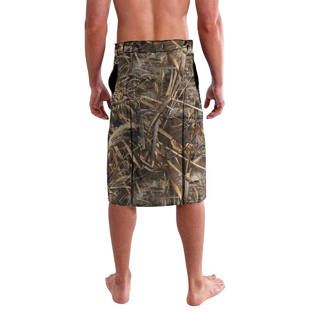 Personalized Bass Fishing Design Lavalava Leaping Fish Graphic and Camouflage Green Water Splash Print - Wonder Print Shop