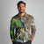 Personalized Bass Fishing Design Long Sleeve Polo Shirt Leaping Fish Graphic and Camouflage Green Water Splash Print - Wonder Print Shop