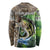 Personalized Bass Fishing Design Long Sleeve Shirt Leaping Fish Graphic and Camouflage Green Water Splash Print - Wonder Print Shop