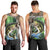 Personalized Bass Fishing Design Men Tank Top Leaping Fish Graphic and Camouflage Green Water Splash Print - Wonder Print Shop