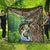 Personalized Bass Fishing Design Quilt Leaping Fish Graphic and Camouflage Green Water Splash Print - Wonder Print Shop