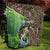 Personalized Bass Fishing Design Quilt Leaping Fish Graphic and Camouflage Green Water Splash Print - Wonder Print Shop