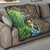 Personalized Bass Fishing Design Quilt Leaping Fish Graphic and Camouflage Green Water Splash Print - Wonder Print Shop