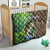 Personalized Bass Fishing Design Quilt Leaping Fish Graphic and Camouflage Green Water Splash Print - Wonder Print Shop