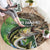 Personalized Bass Fishing Design Round Carpet Leaping Fish Graphic and Camouflage Green Water Splash Print - Wonder Print Shop