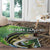 Personalized Bass Fishing Design Round Carpet Leaping Fish Graphic and Camouflage Green Water Splash Print - Wonder Print Shop