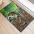 Personalized Bass Fishing Design Rubber Doormat Leaping Fish Graphic and Camouflage Green Water Splash Print - Wonder Print Shop